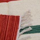 Indischer Kelim teppich 140x200 moderner Baumwollteppich