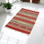 Indischer Kelim teppich 70x140 moderner Kilim