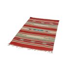 Indischer Kelim teppich 90x150 dünner Baumwollteppich