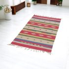 Indischer Kelim teppich 70x140 moderner Kilim