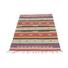 Indischer Kelim teppich 90x150 dünner Baumwollteppich