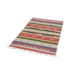 Indischer Kelim teppich 90x150 dünner Baumwollteppich