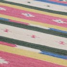 Indischer Kelim teppich 90x150 dünner Baumwollteppich