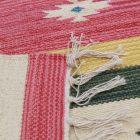 Indischer Kelim teppich 90x150 dünner Baumwollteppich
