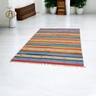 Indischer Kelim teppich 170x240 moderner Baumwollteppich