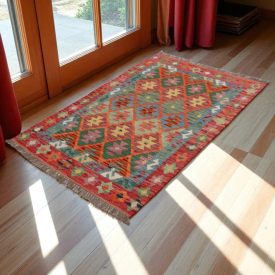 Kelim teppich Chobi 153x102 handgewebter Kelim teppich