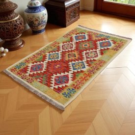 Kelim teppich Chobi 152x100 handgewebter wolle Kilim 