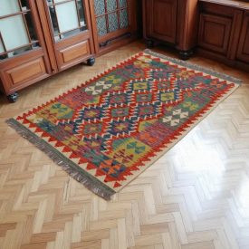 Kelim teppich Chobi 152x100 handgewebter wolle Kilim 