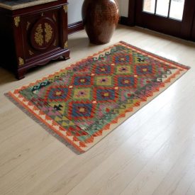 Kelim teppich Chobi 161x100 handgewebter wolle Kilim 