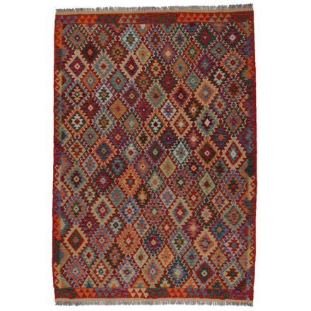 Kelim teppich Chobi 208x292 handgewebter Afghan Kilim