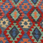 Kelim teppich Chobi 203x296 handgewebter Afghan Kilim
