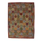 Kelim teppich Chobi 259x350 handgewebter Afghan Kilim