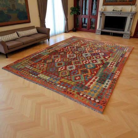Kelim teppich Chobi 250x342 handgewebter Afghan Kilim