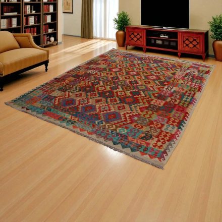 Kelim teppich Chobi 248x308 handgewebter Afghan Kilim