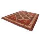 Afghanischer Teppich braun Ersari 262x353 Handgefertigter Teppich für Wohnzimmer