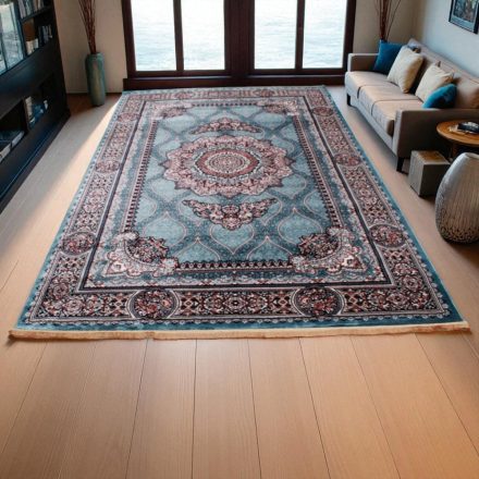 Klassischer Teppich türkis blaue 200x300 Polyester Teppich