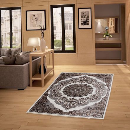 Klassischer Teppich beige braun 140x200 Polyester Teppich