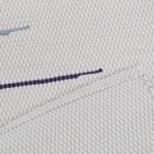 Flickenteppich 129x69 weisser flickenteppich aus Baumwolle