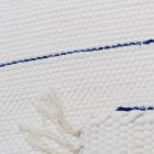 Flickenteppich 70x125 weisser Baumwolle Flickenteppich