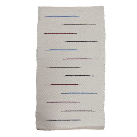 Flickenteppich 70x131 weisser Baumwolle Flickenteppich