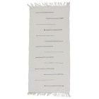 Flickenteppich 67x143 weisser Baumwolle Flickenteppich