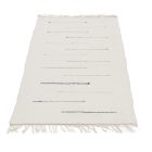 Flickenteppich 67x143 weisser Baumwolle Flickenteppich