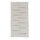 Flickenteppich 75x135 weisser Baumwolle Flickenteppich