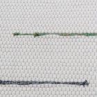 Flickenteppich 75x135 weisser Baumwolle Flickenteppich