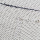 Flickenteppich 75x135 weisser Baumwolle Flickenteppich