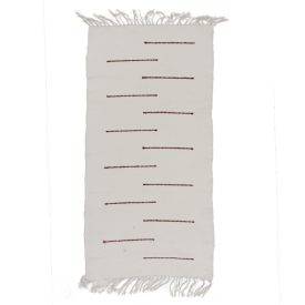 Flickenteppich 60x124 weisser Baumwolle Flickenteppich