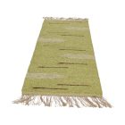 Flickenteppich 80x270 grüner baumwollteppich läufer