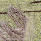 Flickenteppich 80x270 grüner baumwollteppich läufer