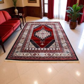   Klassischer Teppich Burgund Turkmen 140x200 teppich mit orient muster