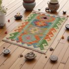 Kelim teppich Chobi 93x65 handgewebter afghanischer Kelim aus Wolle