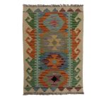 Kelim teppich Chobi 93x65 handgewebter afghanischer Kelim aus Wolle