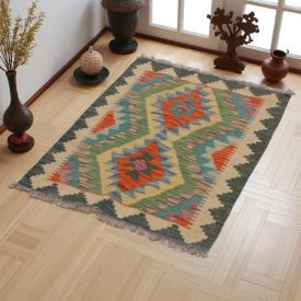 Kelim teppich Chobi 68x93 handgewebter afghanischer Kelim