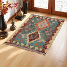 Kelim teppich Chobi 60x82 Handgewebter afghanischer Kelim