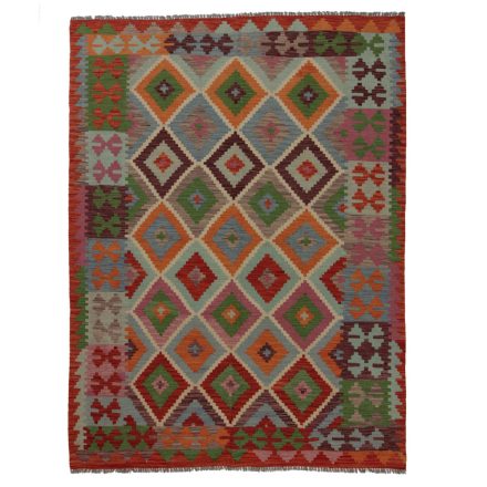 Kelim Afghan Old Style 243x178 handgewebter afghanischer Kelim aus Wolle