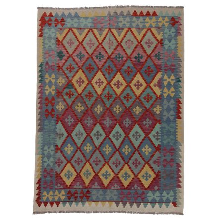 Kelim Afghan Old Style 247x189 handgewebter afghanischer Kelim aus Wolle