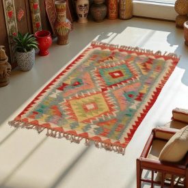 Kelim teppich Chobi 90x123 handgewebter afghanischer Kelim