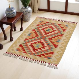 Kelim teppich Chobi 90x64 handgewebter afghanischer Kelim