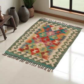 Kelim teppich Chobi 85x60 handgewebter afghanischer Kelim