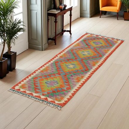 Kelim teppich Chobi 67x200 Handgewebter afghanischer Kelim