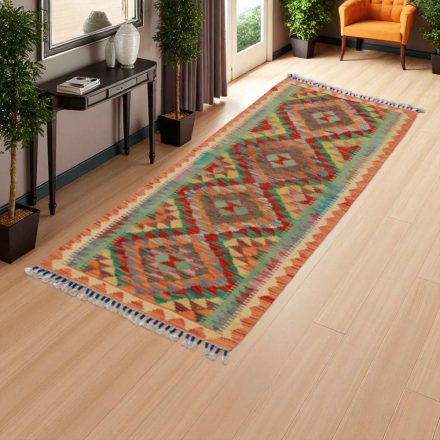 Kelim teppich Chobi 64x189 Handgewebter afghanischer Kelim