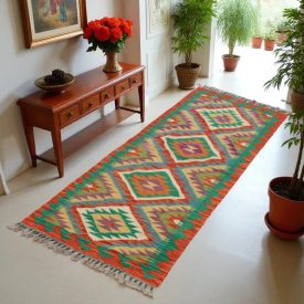 Kelim teppich Chobi 63x192 Handgewebter afghanischer Kelim