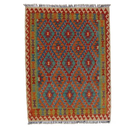 Kelim teppich Chobi 135x177 handgewebter afghanischer Kelim