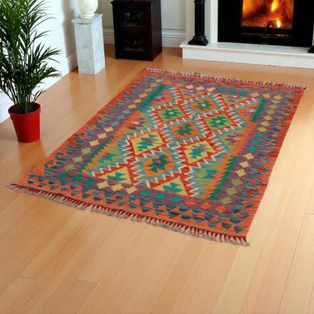 Kelim teppich Chobi 144x106 handgewebter afghanischer Kelim