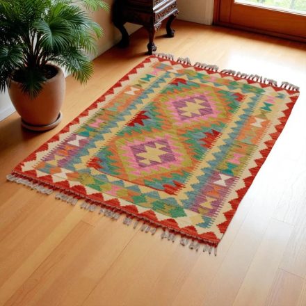 Kelim teppich Chobi 122x83 handgewebter afghanischer Kelim