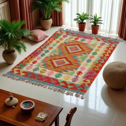 Kelim teppich Chobi 119x84 handgewebter afghanischer Kelim