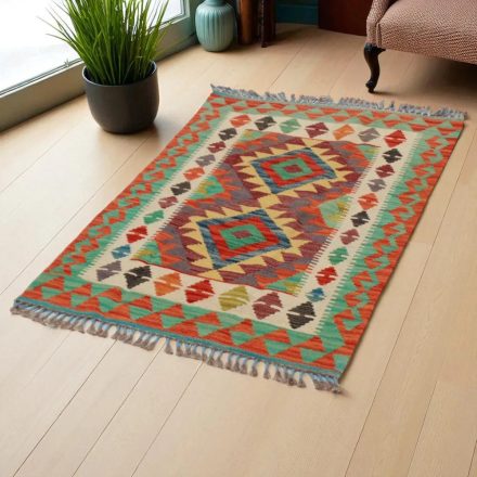 Kelim teppich Chobi 125x84 handgewebter afghanischer Kelim